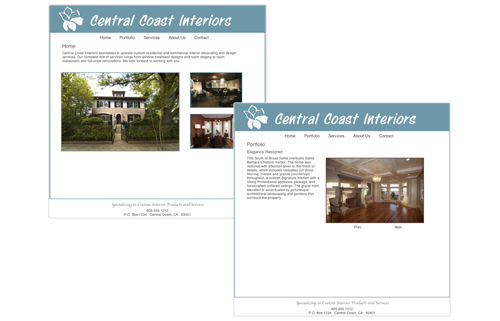 Central Coast Interiors Website