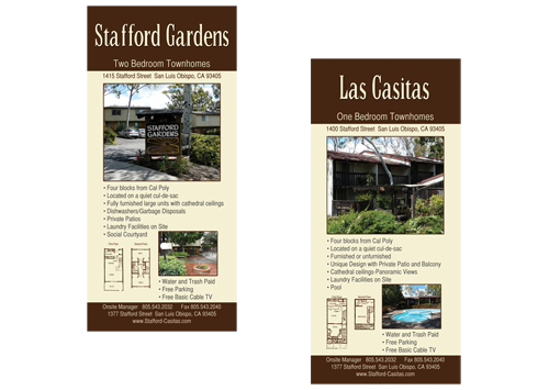 Stafford Las Casitas Rack Card